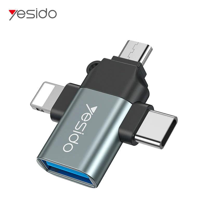 YESIDO GS15 Portable Data Transfer Adapter Fast & Easy - Black