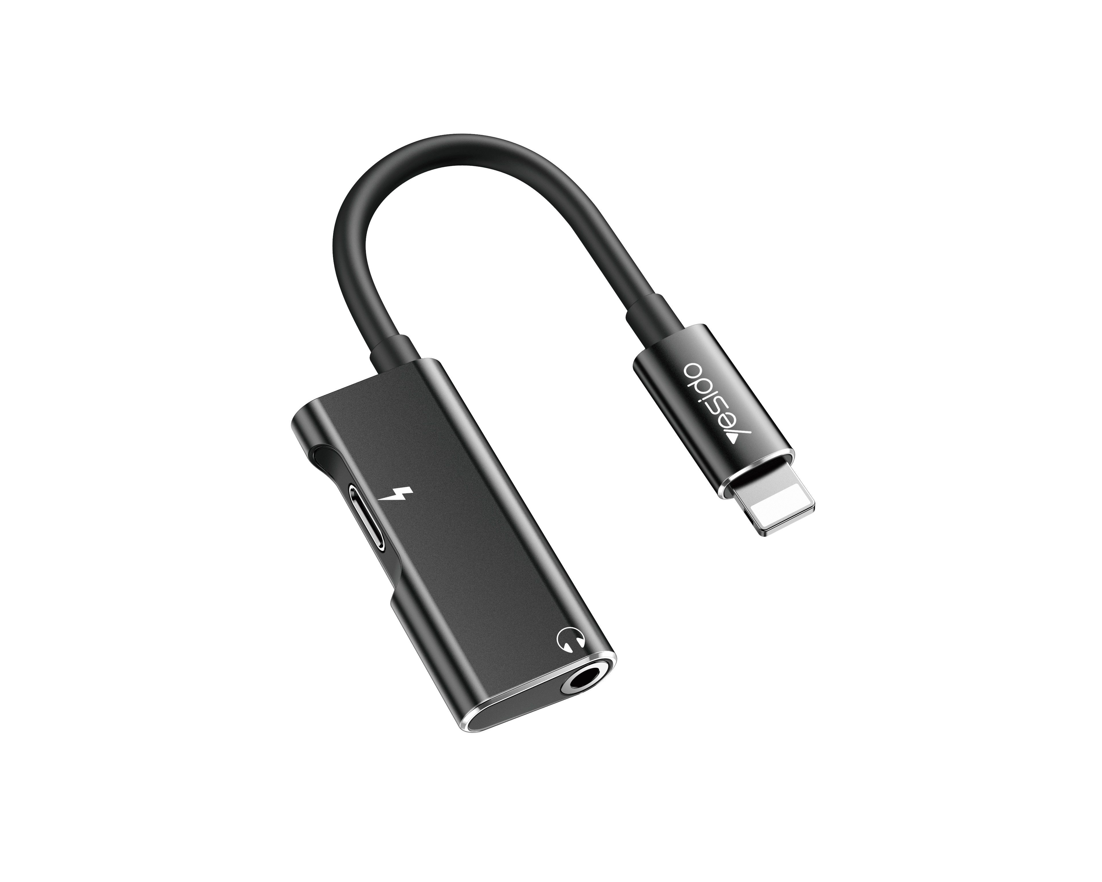 YESIDO YAU11 Audio Adapter Charge and Music in One Device - Black
