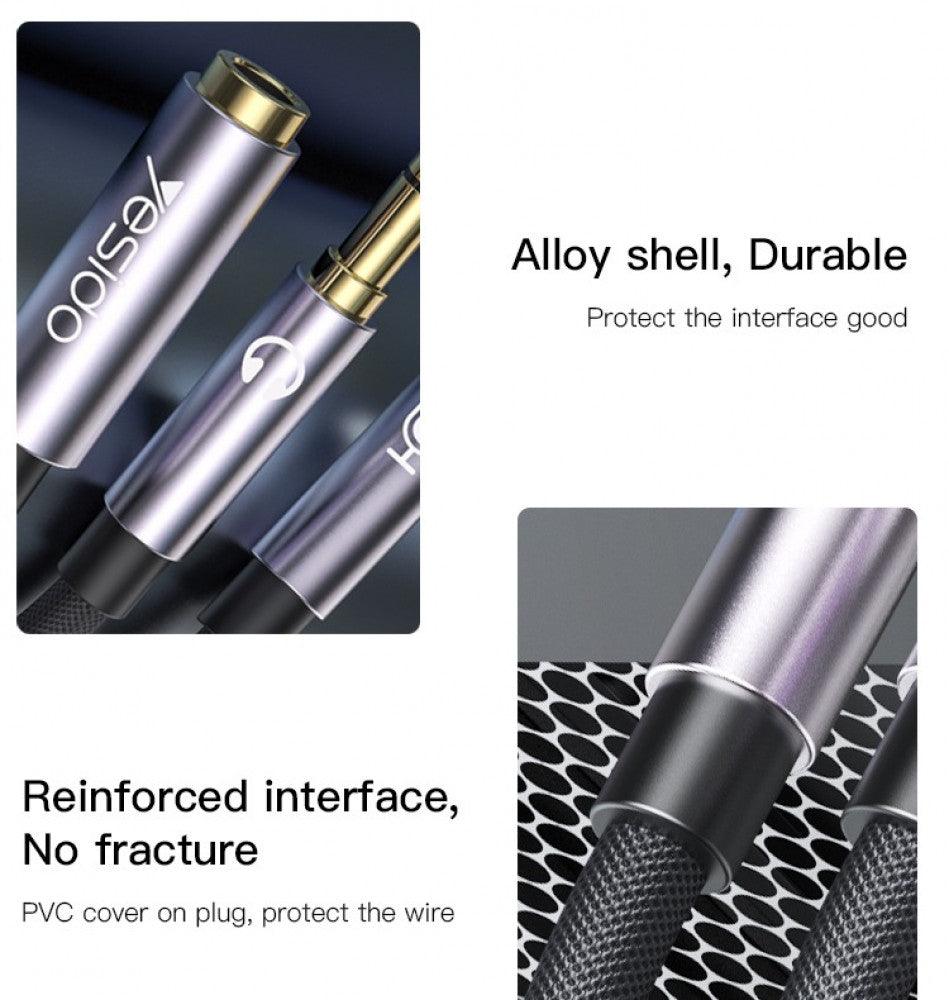 YESIDO YAU29 3.5mm Y Splitter Audio Cable for Headphone & Mic