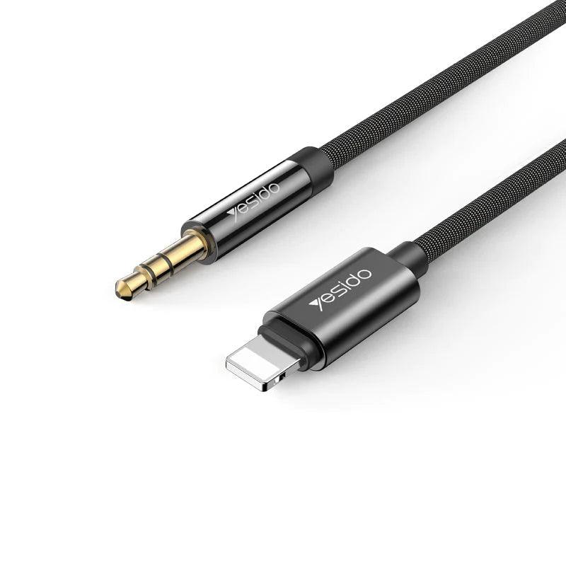 Yesido Aux Lightning to 3.5mm Adapter Premium Audio Cable - Black