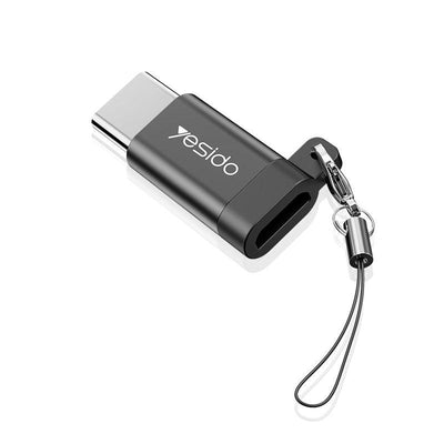 Yesido GS04 Compact Micro to Type C OTG Adapter - Black