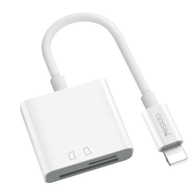 Yesido GS11 OTG Adapter Fast SD & TF Card Transfer - White