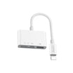 Yesido GS12 OTG Adapter USB & TF MicroSD & Lightning - White