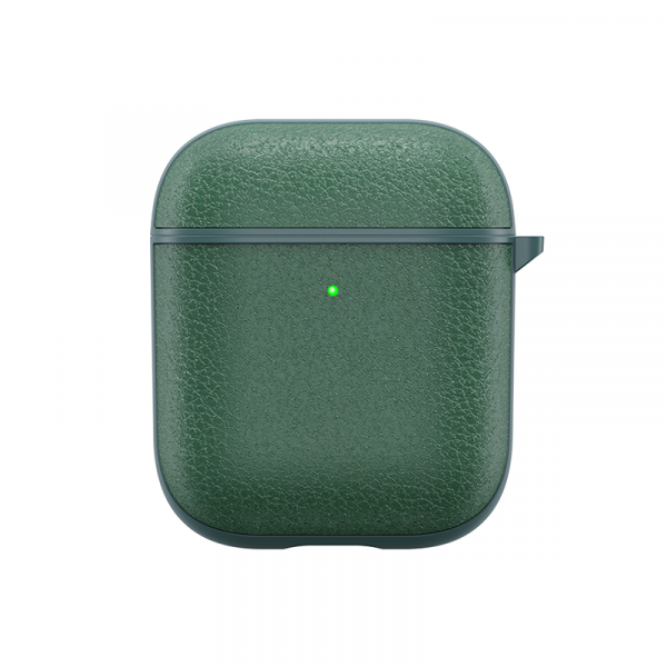 Wiwu calfskin genuine leather airpods case - green