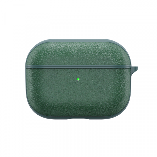 Wiwu calfskin genuine leather airpods pro case - green