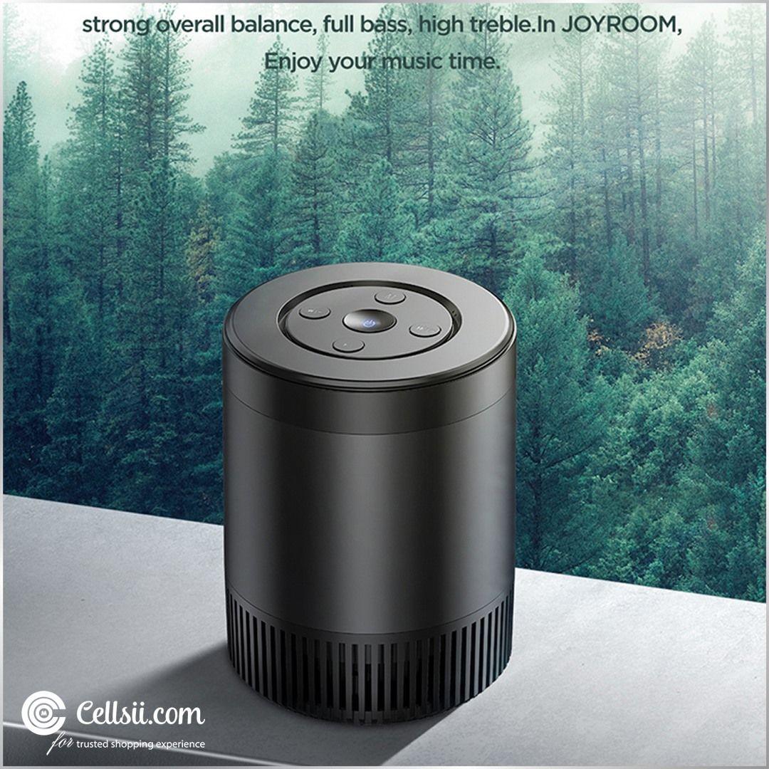 مكبر صوت بلوتوث جوي روم محمول وذو صوت قوي - أسود & أخضر