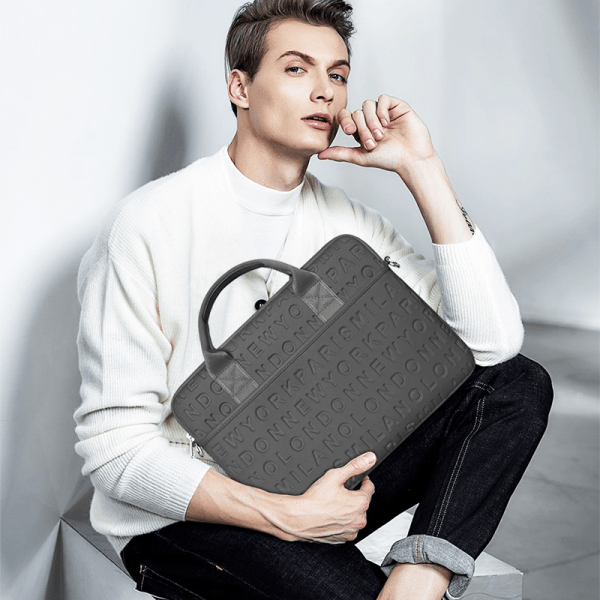 حقيبة Wiwu Cosmo Slim لأجهزة الكمبيوتر المحمولة/أجهزة Ultrabook مقاس 15.4 بوصة - رمادية