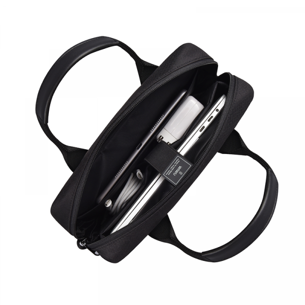 حقيبة Wiwu Alpha ذات الطبقة الرأسية للكمبيوتر المحمول مقاس 11 بوصة - أسود