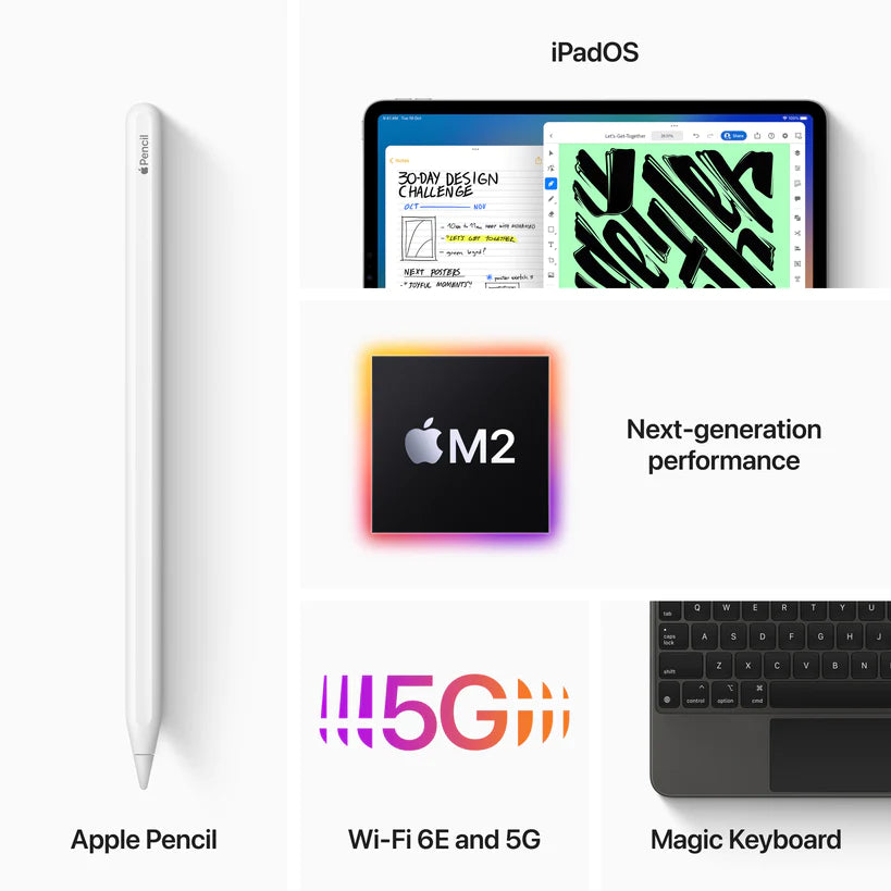 Apple iPad Pro 2022, 12.9 inch, Wi-Fi, 128 GB, Silver