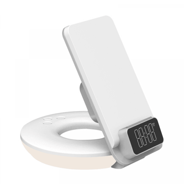 شاحن لاسلكي Wiwu m11w 15 وات 4 في 1 لتحديد المواقع تلقائيًا - أبيض