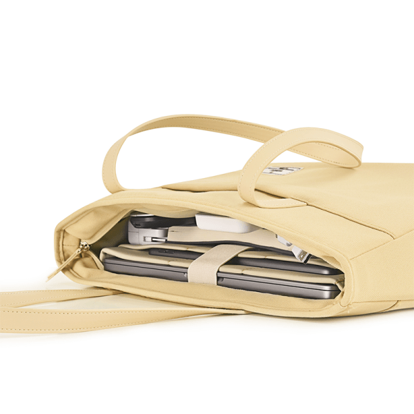 حقيبة يد نسائية من Wiwu Ora للكمبيوتر المحمول مقاس 16 بوصة - عاجي