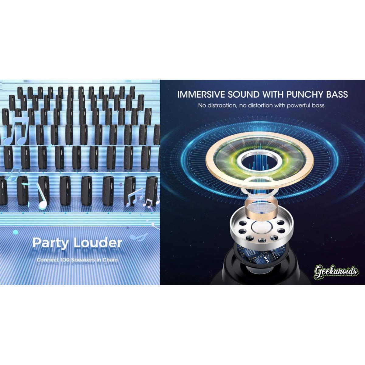 مكبر صوت بلوتوث MPOW R9 بقوة 24 وات، أسود