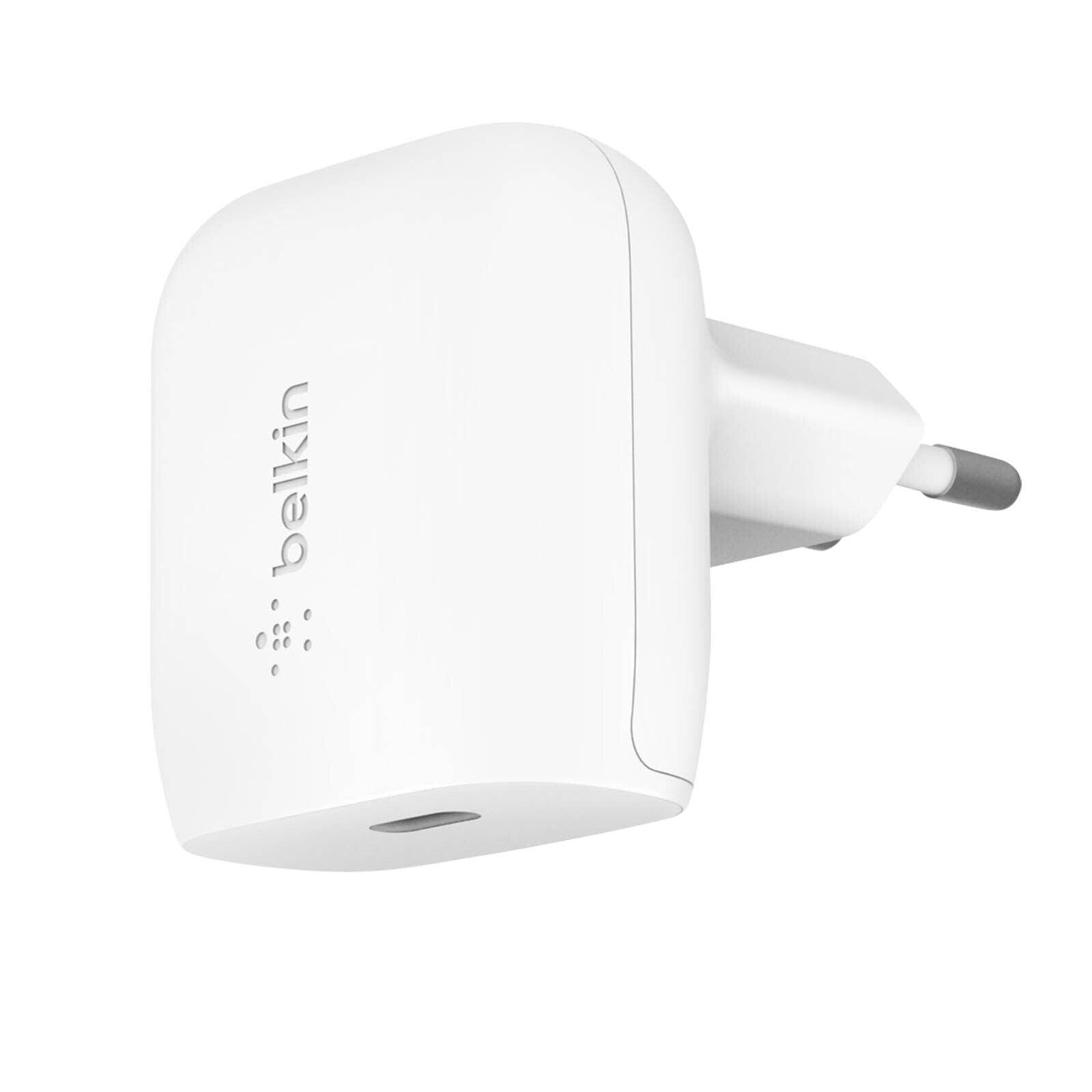 Belkin USB-C Wall Charger Power Delivery 20W Rapid Charge Compact White