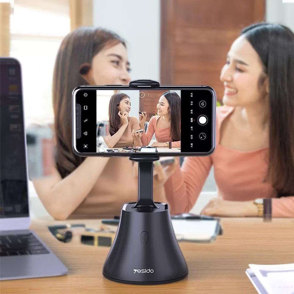 حامل الهاتف الذكي يسيدو دوران 360 درجة وتتبع الوجه - أسود