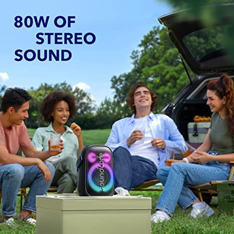 Soundcore Rave Neo 2 Portable Speaker with 80W Stereo Sound