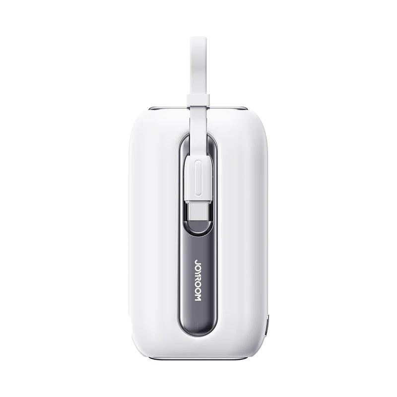 Joyroom Colorful Series mini Power Bank with Dual Cables 10000mAh - White