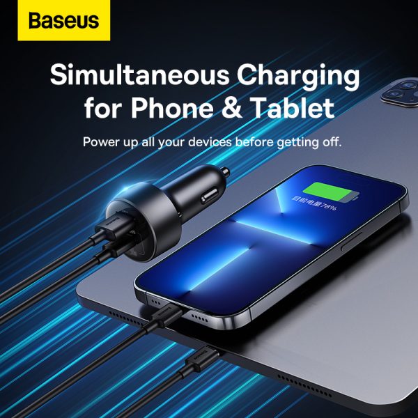 Baseus High Efficiency Pro 1 for 2 Car Lighter 30W - Black Baseus High Efficiency Pro 1 for 2 Car Lighter 30W - Black