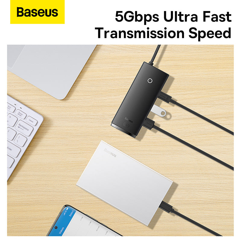 Baseus Lite Series 6-Port Type-C HUB Docking Station - Black Baseus Lite Series 6-Port Type-C HUB Docking Station - Black