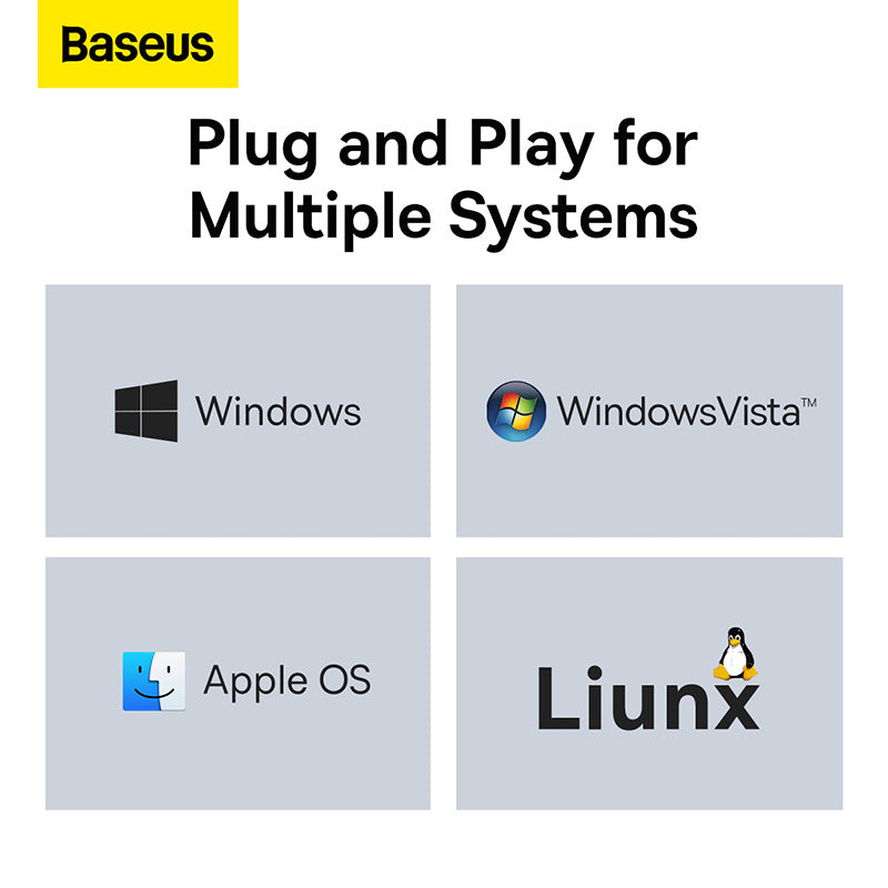 Baseus Lite Series 6-Port Type-C HUB Docking Station - Black Baseus Lite Series 6-Port Type-C HUB Docking Station - Black