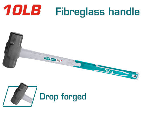 TOTAL 10LB Fiber Hand Hammer THT750416 – Heavy-Duty Demolition Tool TOTAL 10LB Fiber Hand Hammer THT750416 – Heavy-Duty Demolition Tool
