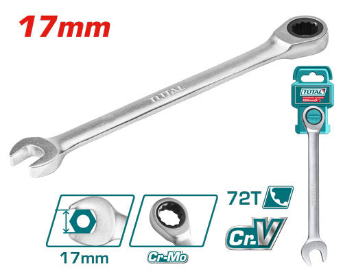 Total Ratchet Spanner 17mm (TCSPAR171) – Precision and Speed Total Ratchet Spanner 17mm (TCSPAR171) – Precision and Speed
