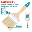 TOTAL 4" Paint Brush Wooden Handle – Wide & Smooth Coverage