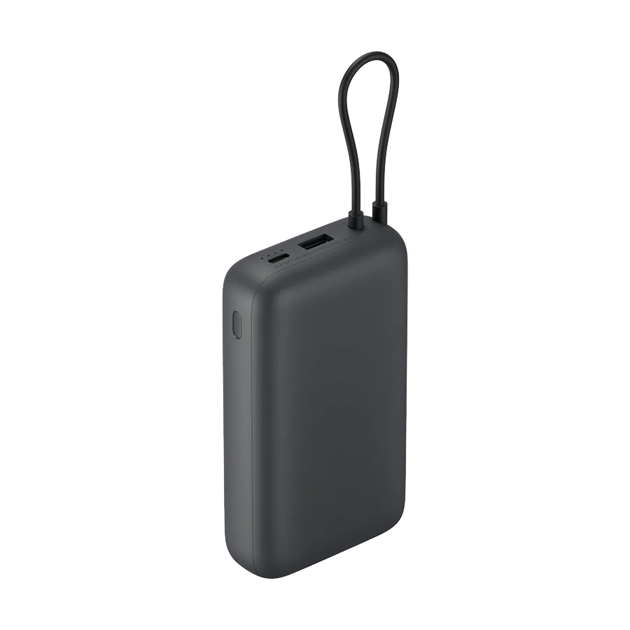 Xiaomi Power Bank 20000mAh with Integrated USB-C Cable – Dark Gray (GL)