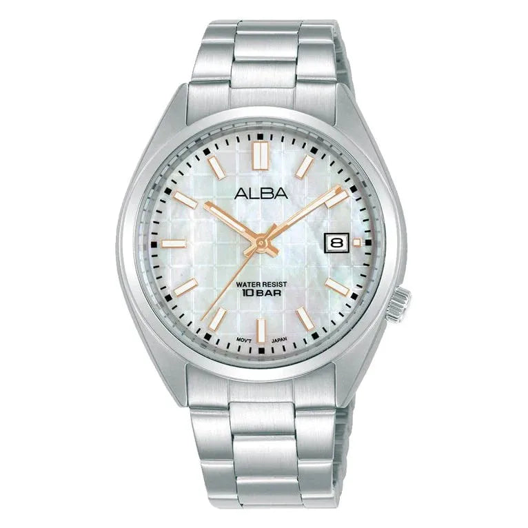 Alba AG8M47X1 Ladies Watch – MOP Dial, 10-Bar, 36mm Alba AG8M47X1 Ladies Watch – MOP Dial, 10-Bar, 36mm