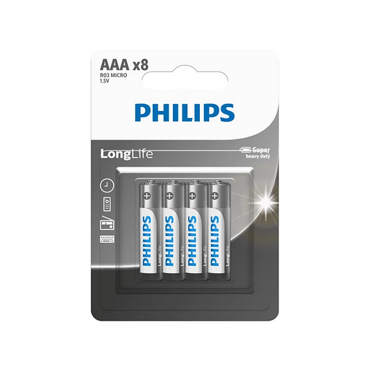 Philips LongLife R03L8BL/40 AAA Battery – Long Lasting