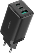 Joyroom JR-TG10 65W GaN Charger - Black (EU) + A14 C to C 100W 1.2m Cable - Black