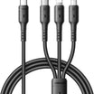 Joyroom S-A61 OmniGo Series 3.5A USB-A to Type-C, Lightning & Micro USB 3-in-1 Charging Cable – 1.2 m, Black | 12-Month Warranty