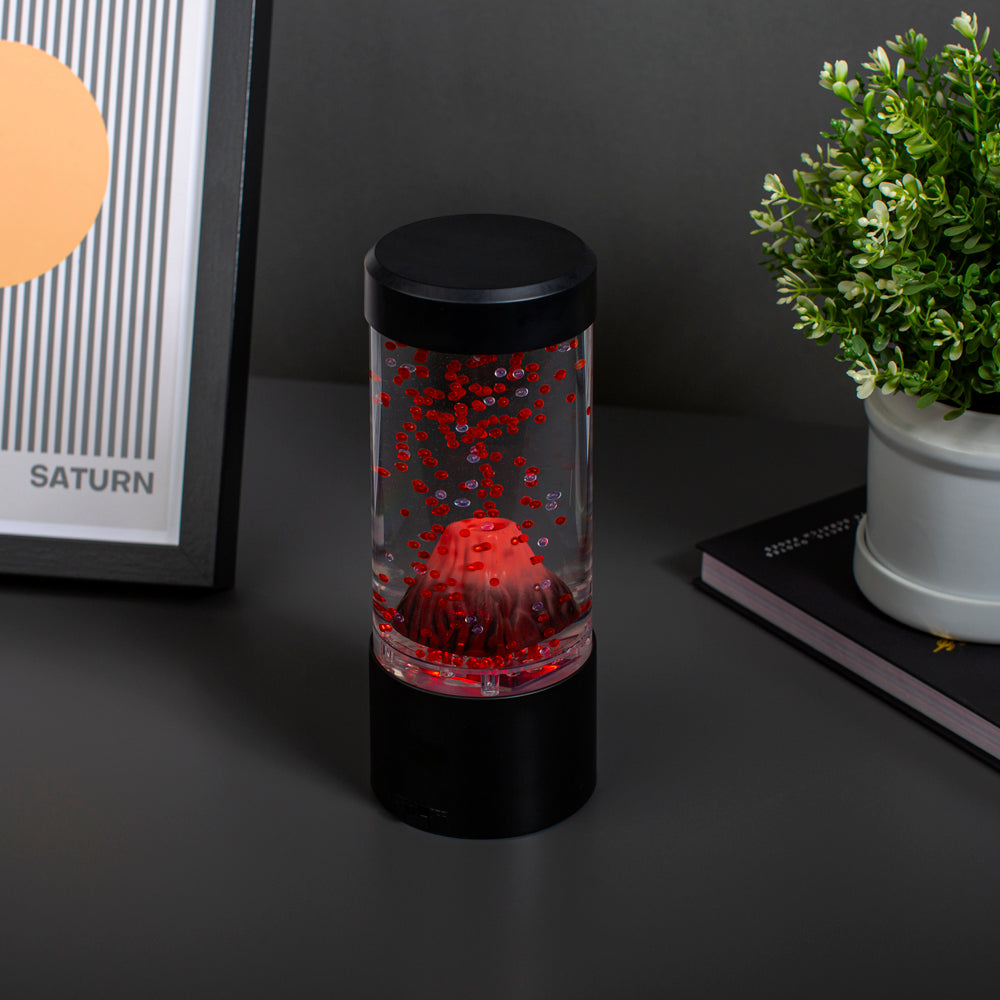 The Source Mini Volcano Lamp with Red Flowing Beads & LED Lights