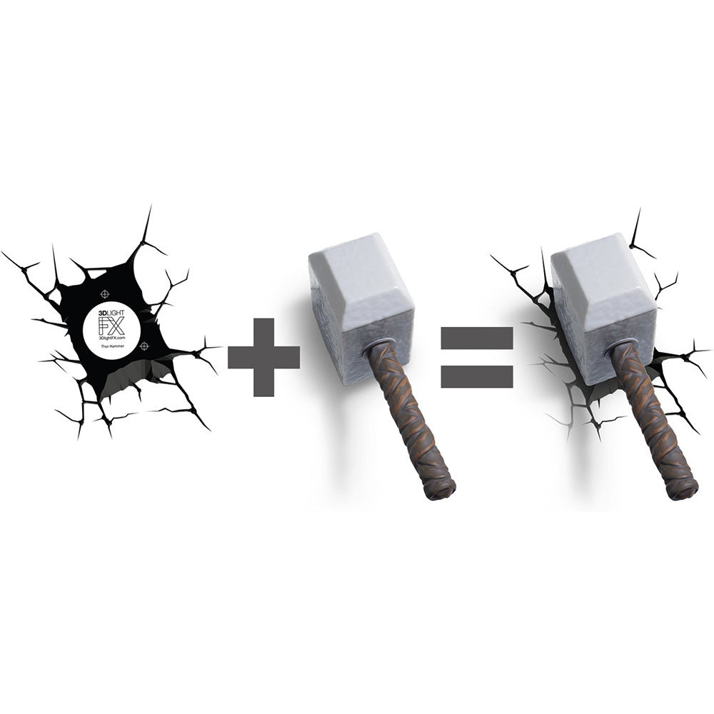 The Source Thor Hammer 3D Light Safe & Stylish Marvel Decor The Source Thor Hammer 3D Light Safe & Stylish Marvel Decor
