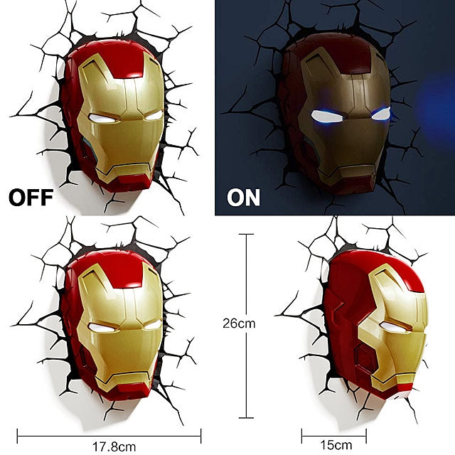 The Source 3DL Marvel Iron Man Light with 3D Wall Art