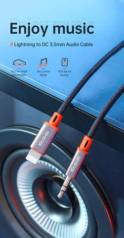 Mcdodo Lightning to 3.5mm Audio Cable 1.2M - Black Mcdodo Lightning to 3.5mm Audio Cable 1.2M - Black