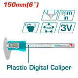 TOTAL 6-Inch Digital Plastic Caliper (TMT331501) – Accurate Measurements
