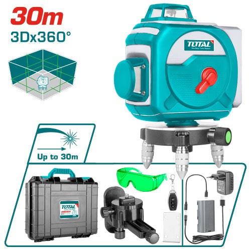 Total TLL255267 3D Green Laser Level 360° – High Precision Total TLL255267 3D Green Laser Level 360° – High Precision