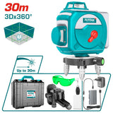 جهاز ليفل ليزر 3D أخضر 360° من توتال – دقة عالية