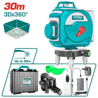 جهاز ليفل ليزر 3D أخضر 360° من توتال – دقة عالية