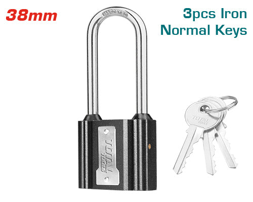 TOTAL 38mm Iron Padlock Long Shackle (TLK31381L) – Strong Security