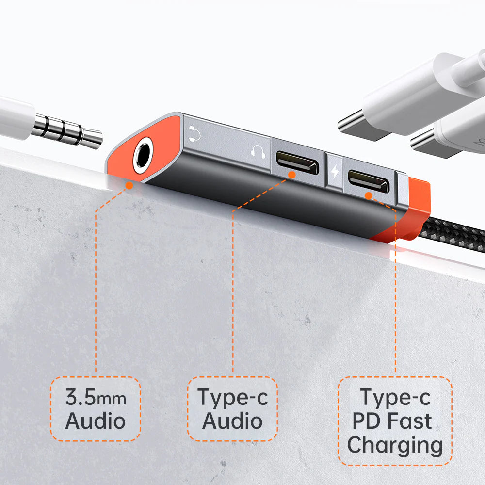 Mcdodo Type-C to dual TYPE-C &DC3.5mm Audio Adapter