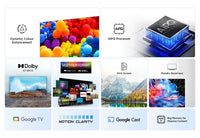 تلفزيون TCL 43V6C 43 بوصة 4K HDR Google TV Dolby Vision
