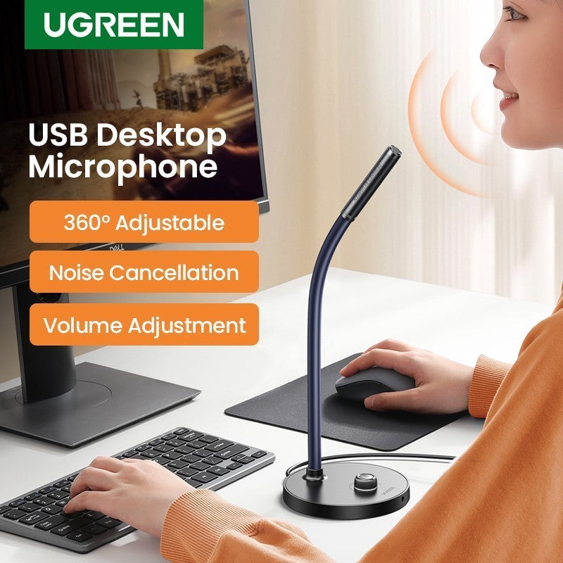 مايكروفون UGREEN USB 90416 صوت نقي وتسجيل متعدد الاتجاهات