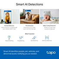 TP-Link Tabo Pan/Tilt AI Home Security Wi-Fi Camera