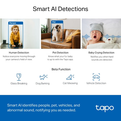 TP-Link Tabo Pan/Tilt AI Home Security Wi-Fi Camera