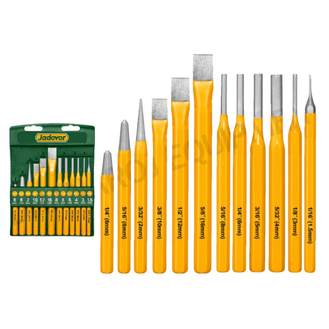 JADEVER Screwdriver & Chisel Set 12 Durable Pieces