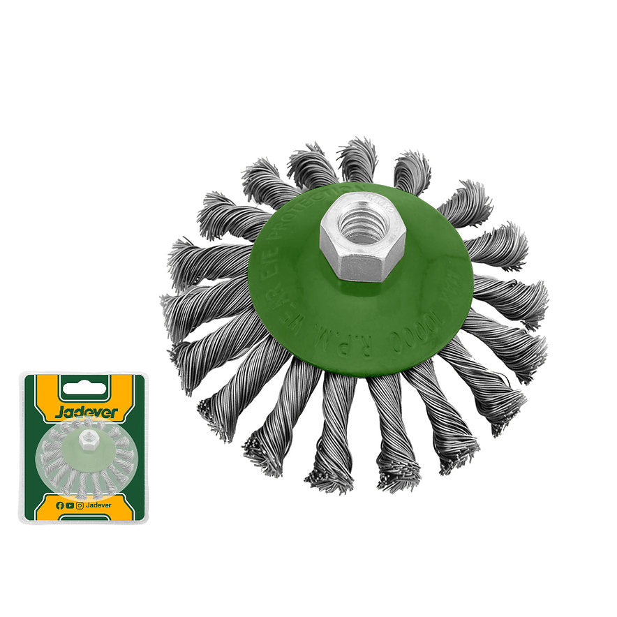 Jadever 5" Twisted Angle Grinder Brush Powerful Cleaning