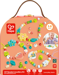 Hape DIY Beaded Jewellery Kit – 125 Wooden Beads Craft