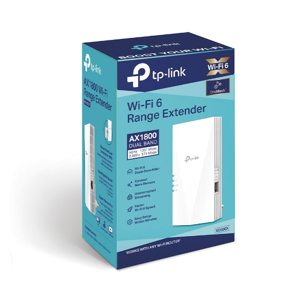 TP-Link AX1800 Wi-Fi 6 Range Extender - White TP-Link AX1800 Wi-Fi 6 Range Extender - White