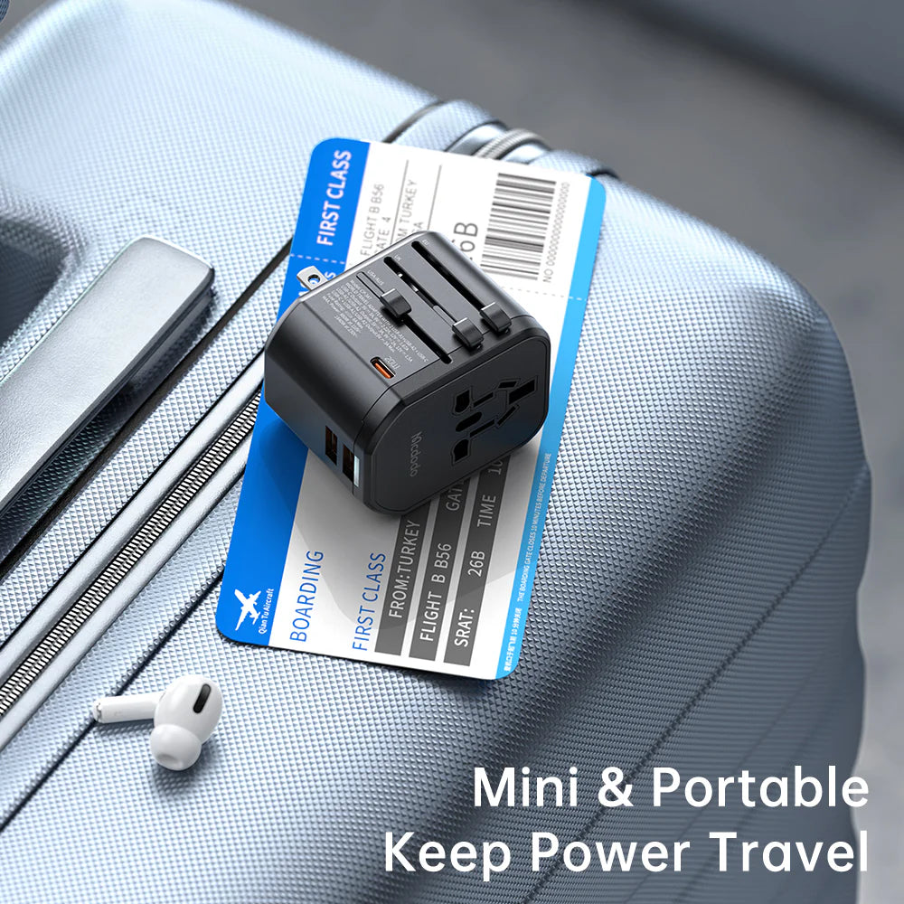 Mcdodo 20W PD Fast Charging Universal Travel Adapter - Black Mcdodo 20W PD Fast Charging Universal Travel Adapter - Black